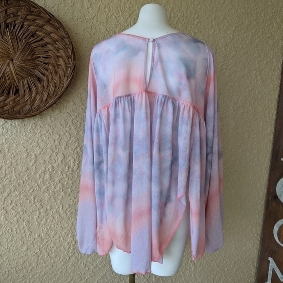Free people majestic watercolor blouse size small - Picture 10 of 13